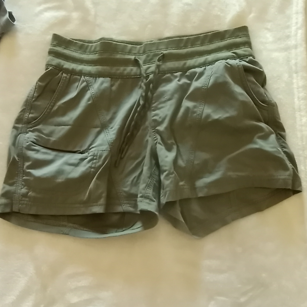 Olive green North Face shorts